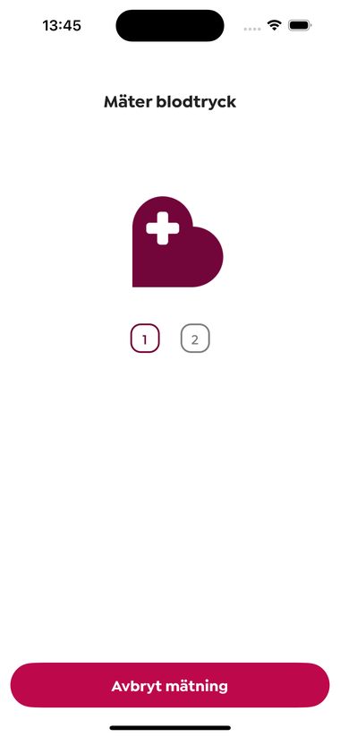 Blodtrycksmätning pågår